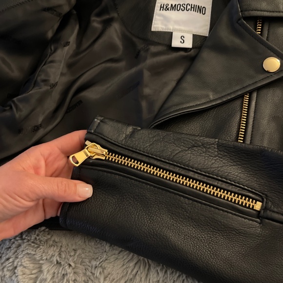 H&Moschino crop leather jaquet - Picture 5 of 6